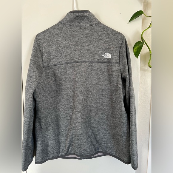 The North Face Women's Heather Grey Zip Fleece Jacket - Picture 3 of 7
